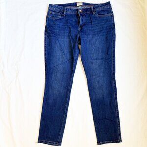 Weatherproof Womens Slim Straight Fit Dark Wash Denim Stretch Jeans Size 12